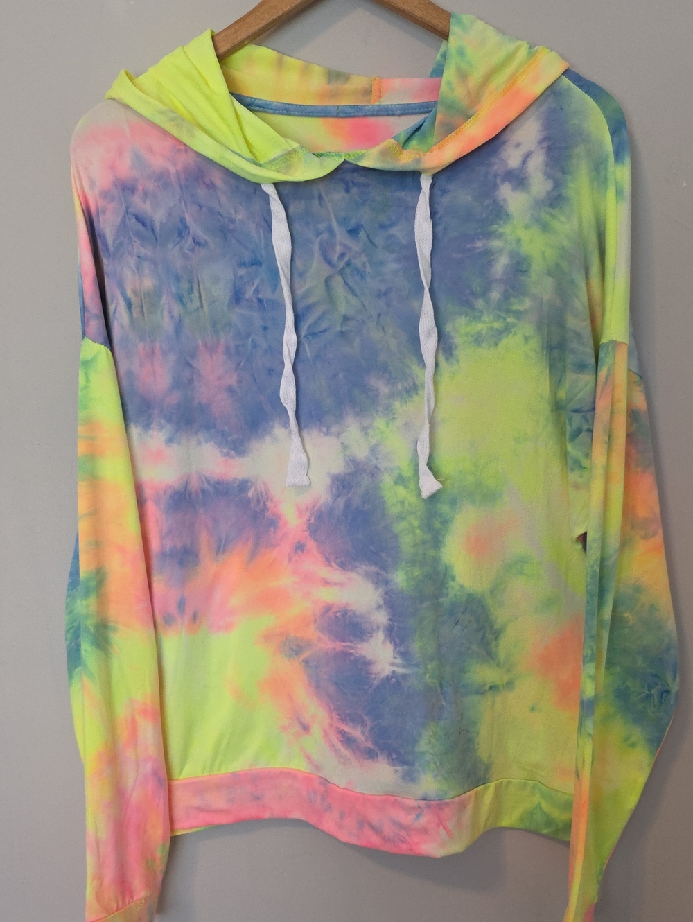 Tie Dye Stretch Pullover Hoodie